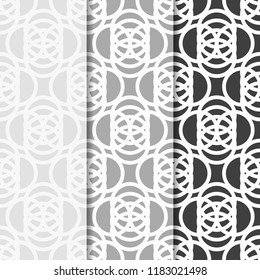 Seamless geometric abstract pattern with circles and rings