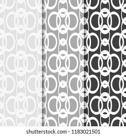 Seamless geometric abstract pattern with circles and rings