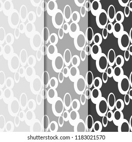 Seamless geometric abstract pattern with circles and rings