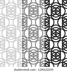 Seamless geometric abstract pattern with circles and rings