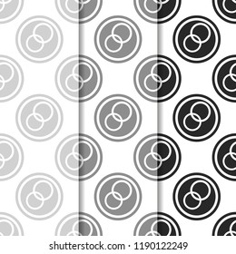 Seamless geometric abstract pattern with circles and rings
