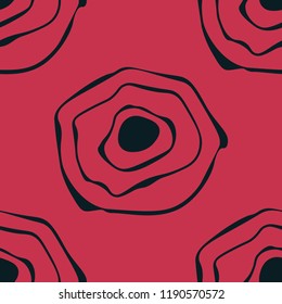 Seamless geometric abstract pattern with circles and rings