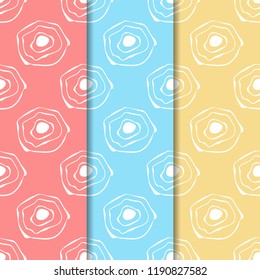 Seamless geometric abstract pattern with circles and rings