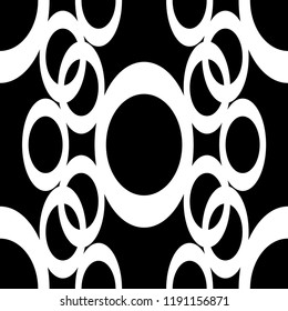 Seamless geometric abstract pattern with circles and rings