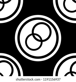 Seamless geometric abstract pattern with circles and rings