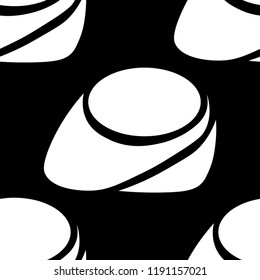 Seamless geometric abstract pattern with circles and rings