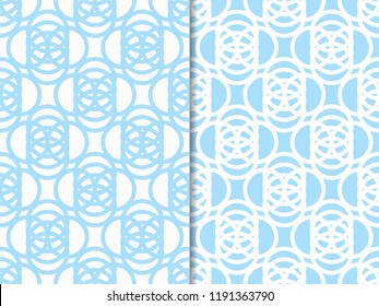Seamless geometric abstract pattern with circles and rings