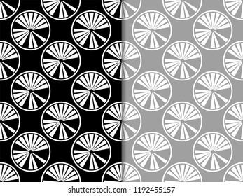 Seamless geometric abstract pattern with circles and rings