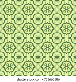 seamless geometric abstract pattern with floral motive