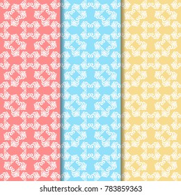 seamless geometric abstract pattern with floral motive