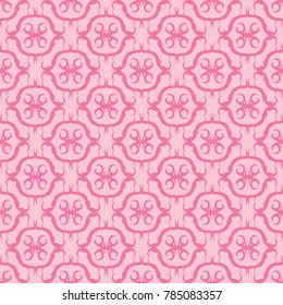 seamless geometric abstract pattern with floral motive