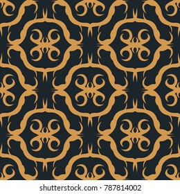 seamless geometric abstract pattern with floral motive