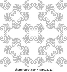 seamless geometric abstract pattern with floral motive