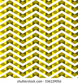 Seamless geometric abstract pattern in golden and white colors. Vector.