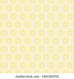Seamless geometric abstract pattern of hexagons. Fashion geometrical pattern. For fashion textile, cloth, backgrounds. Vector monochrome background. 
