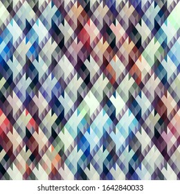 Seamless geometric abstract pattern in low poly style. Vector image.