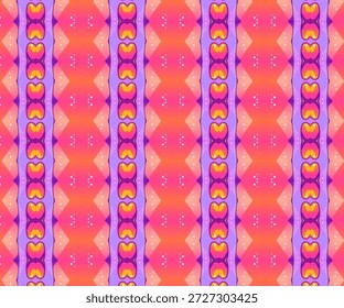 Padrão abstrato geométrico contínuo com simetria rosa e roxa, fundo decorativo para têxteis e design. padrão, abstrato, geométrico, sem costura, fundo