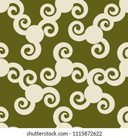 Seamless geometric abstract pattern with swirl