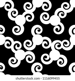 Seamless geometric abstract pattern with swirl