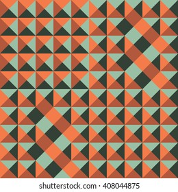 Seamless geometric abstract pattern. Triangle volume mosaic background in vector. Universal backdrop for wallpaper. 