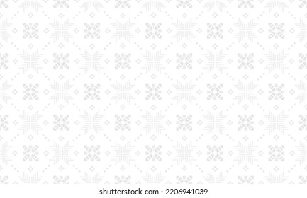 Seamless geometric abstract pattern. White and light grey squares and arrows  on white background. Vector illustration clean background. For male shirt patchwork textile wrapping cloth silk scarf