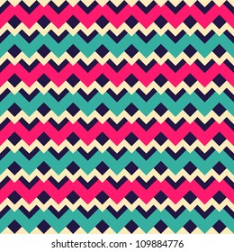 Seamless geometric abstract pattern with zigzags. Can be used in textiles, for book design, website background.