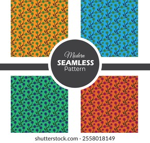  seamless Geometric abstract patterns. Simple vector pattern design