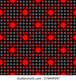 Seamless geometric abstract polka dot pattern . Vector illustration.