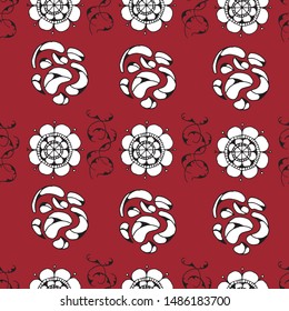 Seamless geometric abstract symmetric pattern