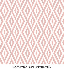 Seamless geometric abstract vector light pink pattern whith rhombuses. Geometric modern ornament. Seamless modern background