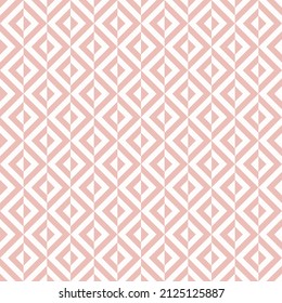 Seamless geometric abstract vector pattern whith pink and white rhombuses. Geometric modern ornament. Seamless modern background