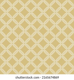 Seamless geometric abstract vector pattern whith rhombuses. Geometric modern yellow and white diagonal ornament. Seamless modern background
