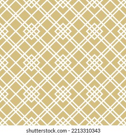Seamless geometric abstract vector yellow and white pattern whith rhombuses. Geometric modern ornament. Seamless modern background