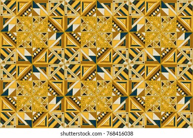Seamless geometric African pattern. Ethnic ornament on the carpet. Aztec style. Tribal ethnic vector texture. Embroidery on fabric. Indian, Mexican, folk pattern. Quilting, patchwork, jacquard.