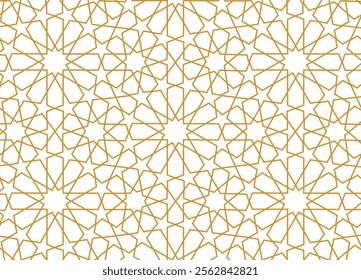 Seamless geometric arabian pattern style vector background