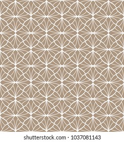 Seamless Geometric Art Deco Pattern. Abstract vector floral background.