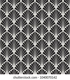 Seamless Geometric Art Deco Pattern. Abstract vector floral background.