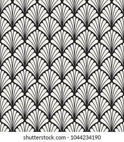 Seamless Geometric Art Deco Pattern. Abstract vector floral background.