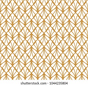 Seamless Geometric Art Deco Pattern. Abstract vector floral background.