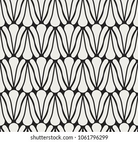 Seamless Geometric Art Deco Pattern. Abstract vector floral background.