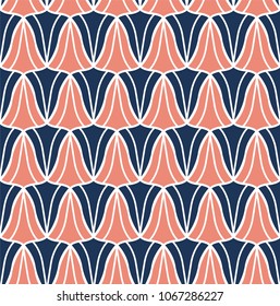 Seamless Geometric Art Deco Pattern. Abstract vector floral background.
