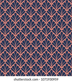 Seamless Geometric Art Deco Pattern. Abstract vector floral background.