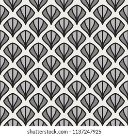 Seamless Geometric Art Deco Pattern. Abstract vector floral background.