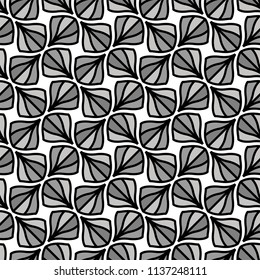 Seamless Geometric Art Deco Pattern. Abstract vector floral background.
