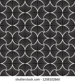 Seamless Geometric Art Deco Pattern. Abstract vector floral background.