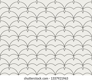Seamless Geometric Art Deco Pattern. Abstract vector floral background.