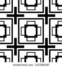 Seamless geometric art deco pattern. Vintage ornamental texture for design
