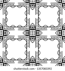 Seamless geometric art deco pattern. Vintage ornamental texture for design