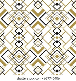 Seamless geometric art deco styled pattern
