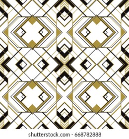 Seamless geometric art deco styled pattern